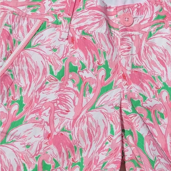 ⭐️Bogo⭐️ Lilly Pulitzer Sz 00 Callahan short flamingo design - Picture 3 of 11